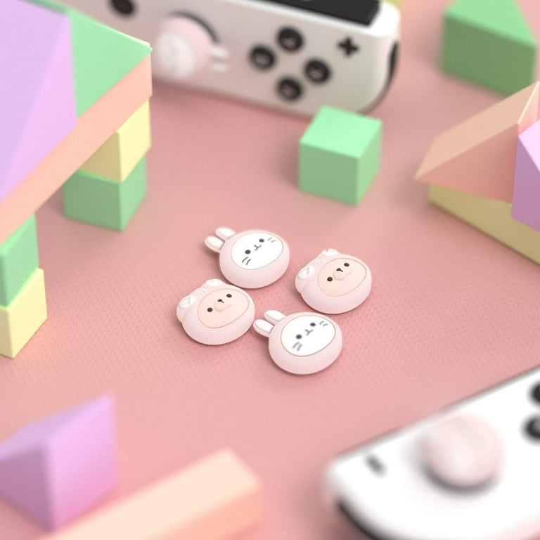 PlayVital Millennial Pink Joystick Caps for Nintendo Switch
