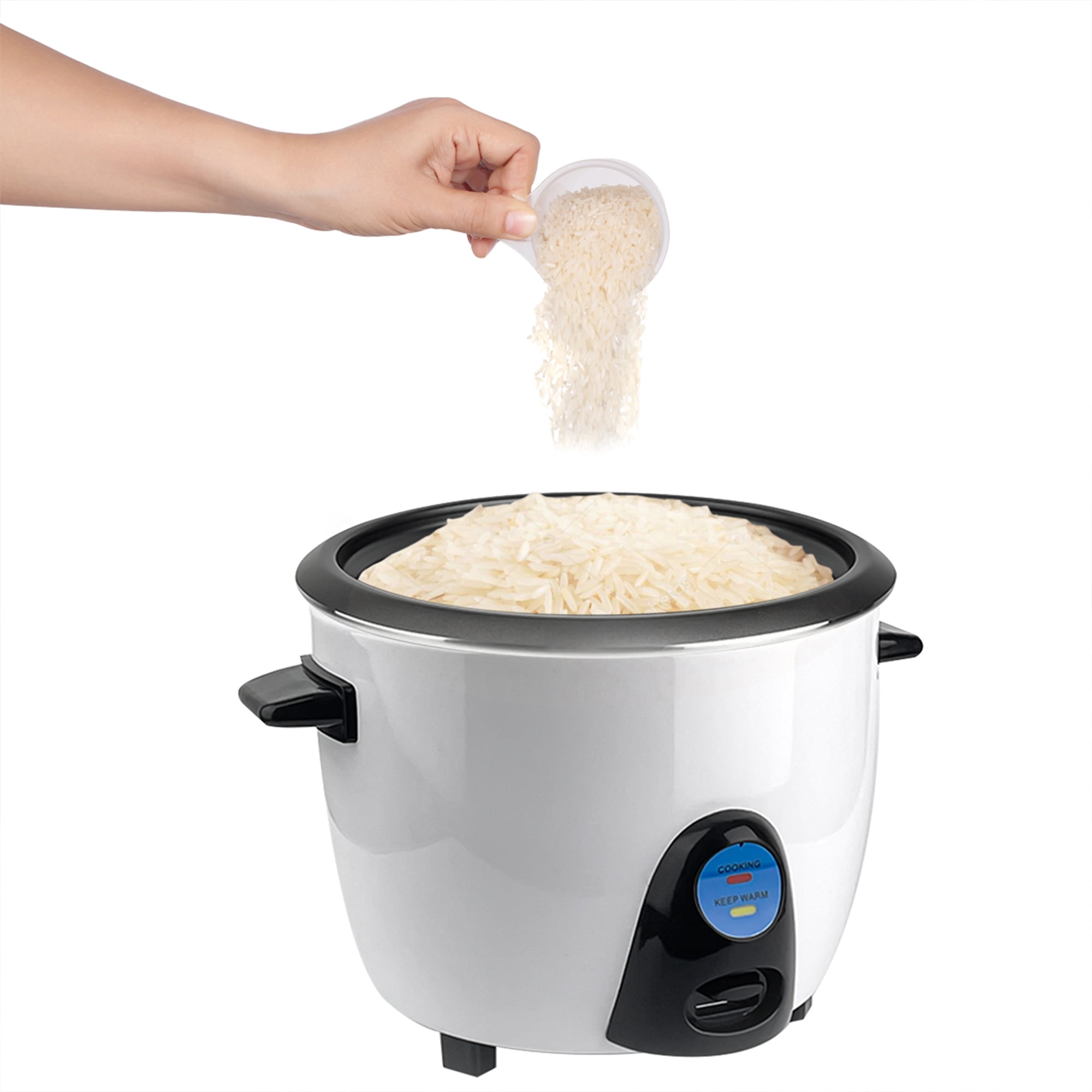 Zummy 7 Cup Rice Cooker with Measuring Cup & Serving Spoon
