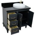 thumbnail image 6 of 37 in. Single Wooden Vanity  Dark Gray Black Galaxy Round Right Door.Right Sink, 6 of 15