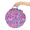 thumbnail image 2 of Geometrical Round Floor Cushion with Handle, Abstract Colorful Modern Ornamental Numerous Spots Stains Dots Demonstration, Pillow for Living Room & Dorms, 18" Round, Multicolor, by Ambesonne, 2 of 4