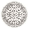 thumbnail image 3 of Unique Loom Boston Collection Area Rug - Floral (5' 1" Round white Gray/Ivory), 3 of 7