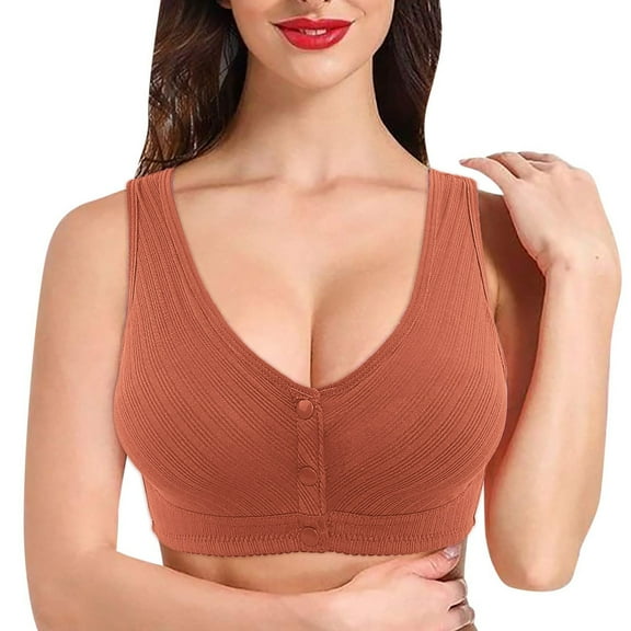 Cathalem Bras for Women Plus Size Women's Full Figure Beauty Back Bra, Lightly Lined Cups(Brown,38)
