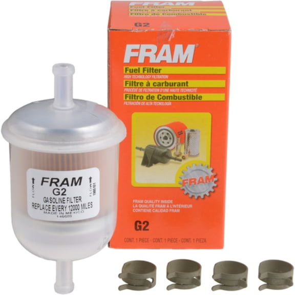 FRAM G2 In-Line, Fuel Filter Replacement for Select Vehicle Models