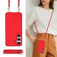 thumbnail image 4 of Crossbody Wallet Case for Samsung Galaxy S25, RFID Blocking Premium PU Leather Shoulder Strap Lanyard Shockproof Magnetic Cover with Card Holder Kickstand Case for Samsung Galaxy S25, Red, 4 of 8