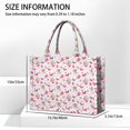 thumbnail image 3 of Large Capacity Tote Bag,White Pink Butterfly Flower Pattern Handbag Fashion Luxury Tote Bag,15.7"x13"x 5.1" Inches,Laptop Compatible, 3 of 6