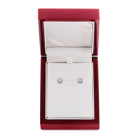 14K White Gold & Diamond Basket Stud Earrings, 1.5 (Best Way To Clean White Gold And Diamond Jewelry)