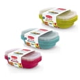 thumbnail image 2 of (2 pack) Rubbermaid TakeAlongs On the Go Food Storage and Meal Prep Containers, 3.7 Cup Divided Rectangle, 3-Pack, Teal Splash/Marine Blue (Colors May Vary), 2 of 9