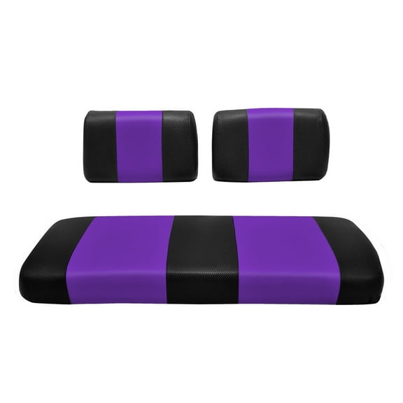 Replacement Seat Cover For Yamaha G-16/G-22 Golf Cart (Black & Purple)