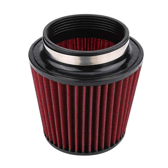 Universal Car Air Filter High Flow Inlet Air Intake Round Cone Air Filter Cleaner Clamp-on Engine Air Filter (100mm)