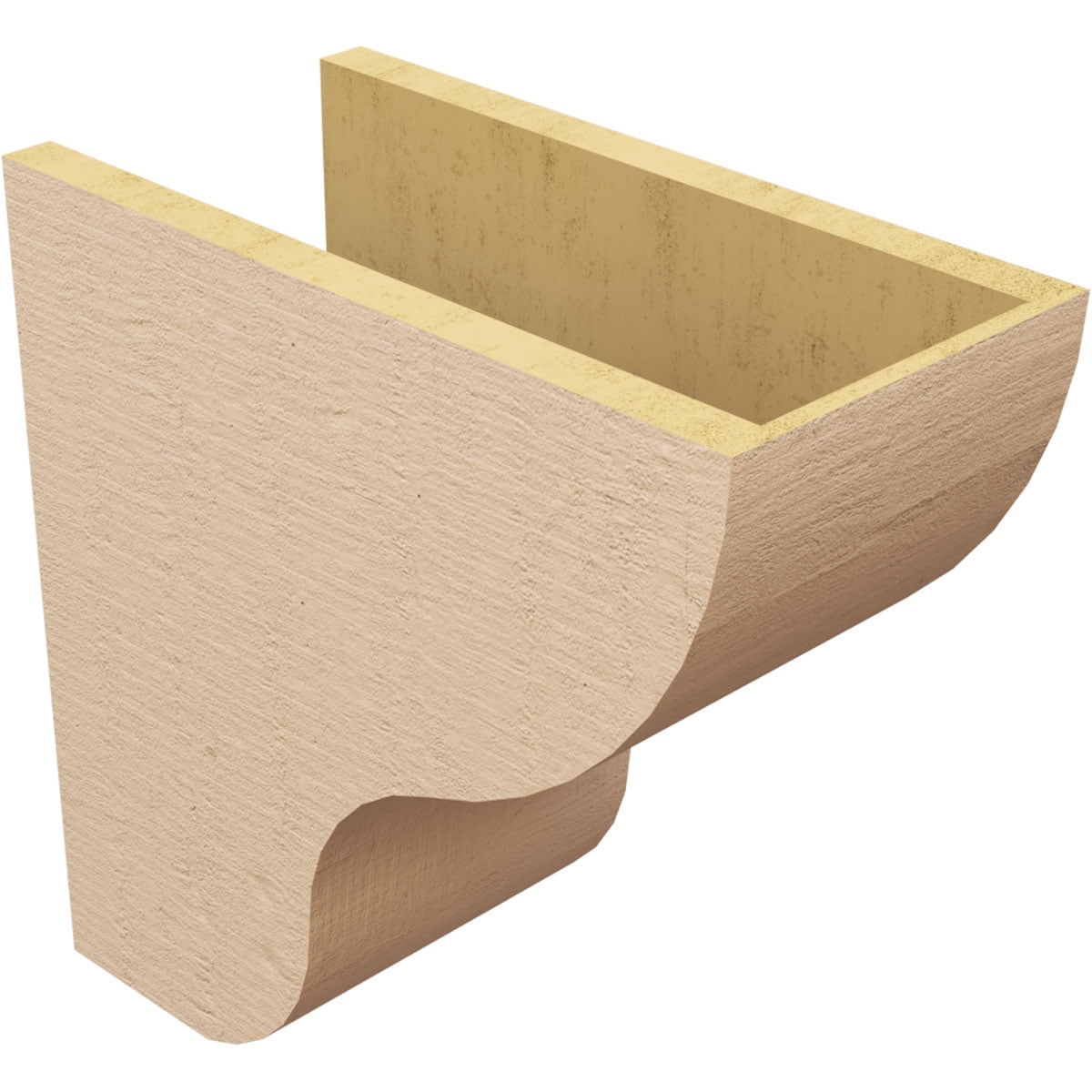 8"W x 16"D x 16"H Classic Greensboro Rough Cedar Woodgrain TimberThane Corbel, Primed Tan