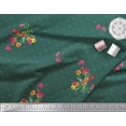 thumbnail image 2 of Soimoi Cotton Duck Fabric Dot,Leaves & Periwinkle Floral Printed Fabric 1 Yard 56 Inch Wide, 2 of 3