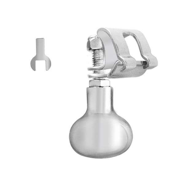 Speravity Manija eléctrica para volante de acero inoxidable, perilla de agarre de bola segura giratoria de 360 grados, accesorios giratorios para Bombillas para automóviles Speravity VI001889-00