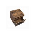 thumbnail image 3 of HomeStock Baroque Brilliance File Cabinet, 19" x 16" x 18"H, Weathered Oak Finish with File Drawer and Additional Storage Space, Casters for Easy Mobility, 3 of 5
