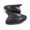 thumbnail image 2 of par de cubiertas de espejo retrovisor para Forte Cerato 2019-2023, pegatina de carcasa de cuerno de buey modificada con patrón de fibra de carbono, 2 of 5