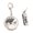 Diamond Clear/April, variant on July Austrian Crystal Birth Month Charm Set - Nickel-Free Charms with Birthstone-Colored Crystals & Engraved Month Tags, 12 Pack