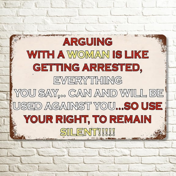 Ironic Funny Metal Tin Sign Keep Silent Vintage Aluminum Wall Decor Plaque 8x12 Inch Retro Wall Art for Porch Garage Home Cafe Bar Man Cave Farm Garden