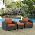 thumbnail image 5 of Modern Contemporary Urban Design Living Lounge Room Sectional Sofa Set, Orange, Rattan, 5 of 6