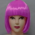 thumbnail image 3 of Stylish Full Hangs Short Solid Color Faux Hair Wig for Nightclubs, 3 of 7