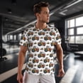 thumbnail image 3 of Wukai Cartoon Tractor Print Men's Short-Sleeved Mesh T-Shirt,Quick-Dry Short Sleeve Workout T-Shirt-X-Small, 3 of 8
