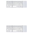 thumbnail image 4 of Sidaley Teclado plegable Teclados de escritorio inalámbricos recargables Suministros de computadora Diseño plegable Multipropósito Dulce Blanco 2Conjunto, 4 of 6