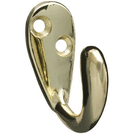 Stanley Hardware 806463 Bright Brass Single Robe Hook