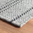 thumbnail image 3 of Dash & Albert Melange Stripe Handwoven Indoor/Outdoor Rug, 8' x 10', Grey/Black, 3 of 6