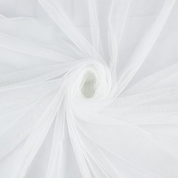 1pc 2M Polyester Mesh Fabric for Clothing Accessories White 63~66-7/8 inch(1600~1700mm)