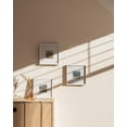 thumbnail image 3 of HAUS AND HUES Solid Oak Wood 10”x10” Picture Frames Matted to 5”x5” Set of 3-10x10 Square Picture Frames, 10 x 10 White Picture Frames, 10x10 Photo Gallery Wall Frame Set, Wooden Picture Frames, 3 of 5