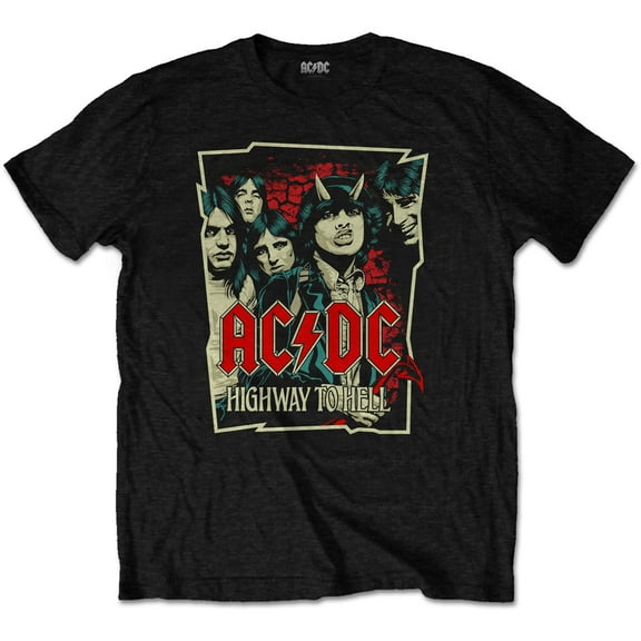 AC/DC Unisex T-Shirt Highway To Hell Sketch (Small)