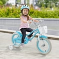 thumbnail image 4 of Prorider 14" Kid's Bike with Removable Training Wheels & Basket for 3-5 Years Old Light Blue, 4 of 9