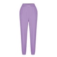 thumbnail image 3 of hotojiny Fall Womens Sweatpants Elastic Waisted V Crossover Joggers Baggy Athletic Trousers with Pockets, 3 of 6
