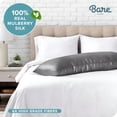 thumbnail image 3 of AUQ Mulberry Silk Body Pillowcase,19 Momme Silk Grey Mulberry Silk Pillowcase, 3 of 5