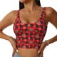 thumbnail image 1 of Balery Snowflakes On A Buffalo Plaid Sujetadores deportivos con espalda cruzada para mujer, acolchados, sin costuras, de alto impacto, ideales para yoga, gimnasio, entrenamiento y fitness.-XX-Large, 1 of 8