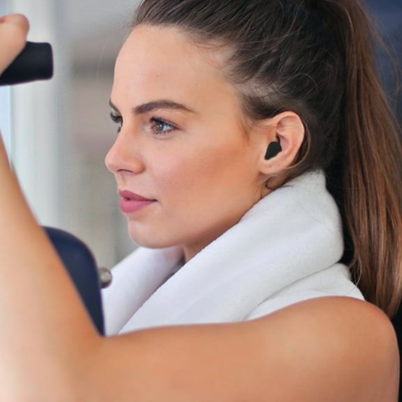 Oggfader Wireless Earbuds Wireless Earbuds Bluetooth In Ear Weight Headphones Built in Microphone Immersive Sound With Charging Case Black