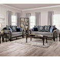 thumbnail image 2 of Furniture of America Lantz Traditional Chenille Upholstered Loveseat in Gray, 2 of 5