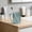 Blue, variant on Ridged Synthetic Material Oral Brush and Mouthwash Cup with Handle, Wide Mouth Water Rinsing Cup, Sturdy Clear Bathroom Vanity Organizer in Multiple Colors