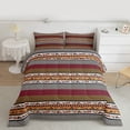 thumbnail image 2 of Feelyou Boho Aztec Women Queen Comforter Set, Western Boho Bedding Comforter Set, 3pcs, 2 of 8