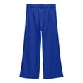 thumbnail image 6 of Y2K Pants - Girls Dress Pants Wide Leg Pants for Girls Preppy Clothes - Baggy Jeans,Boys Pants,Girls Pants,Color:Blue,Size:5-6 Years, 6 of 6