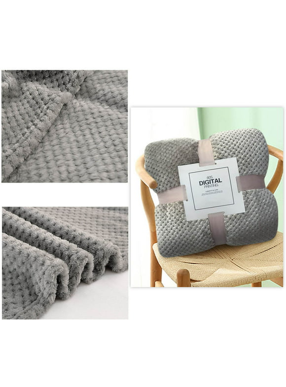 Clearance! EQWLJWE Flannel Fleece Microfiber Throw Blanket, Light Weight Cozy Couch Bed Super Soft and Warm Plush Solid Color Blanket for Sofa Couch