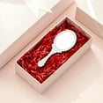 thumbnail image 3 of RAGUPEL Hand Mirrors with Handle,Mirror with Oval Frame 6.9"*3.1"*0.4" Handheld Mirror,Non-Distorting Mirror Surface Hand Held Mirrors with Handle,White, 3 of 7