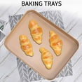 thumbnail image 2 of Baking Tray Set, Nonstick Cookie Pan Set Professional Baking Sheet, Bakeware Rectangular Cake Pan for Oven 3-Pieces, 2 of 7