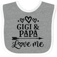 thumbnail image 3 of Inktastic Gigi and Papa Love Me Girls Baby Bib, 3 of 4