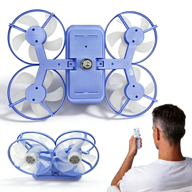 2026 New Drone-Inspired Led Ceiling Fan Light– Modern Lighting & Airflow in 1, Ceiling Fan with Light and Foldable Blades Remote Control & E27 Base 3 Colors Temperatures, for Bedroom Garage