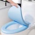 thumbnail image 3 of WEGFTDUOP Soft Elongated Vinyl Toilet Seat, Comfort Foam Padded Toilet Lid, Easy Install Standard Size Toilet Cover for Home Bathroom, 3 of 7