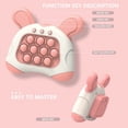 thumbnail image 4 of FIEWESEY Quick Push Console with Instant Sound Feedback,Handheld Fast Speed Pushing Game,Early Education Game Console,Pop it Fidget Toy Fast Push Game Decompression Toy (Pink), 4 of 7