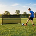 thumbnail image 4 of 59" Portable Folding Soccer Goal (Size L Black) Heavy-Duty Metal Frame Tear-Resistant PE Net, 4 of 10