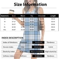 thumbnail image 3 of CIENVNSTG Womens Summer Plaid Printed Sleeveless V-Neck Beach Cover up Dresses Casual Loose Resort Wear Sundresses Tank Dress Swimsuit Coverup Coffee XL, 3 of 5