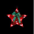 thumbnail image 2 of Northlight 17" Pre-Lit Green and Red Hanging Christmas Star Window Decor with Bow, 2 of 2