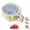 Blue, variant on 2-in-1 Fruit Strainer Container with Lid, Multifunctional Foldable Handle for Kitchen Camping