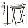 thumbnail image 6 of PJ Wood Folding TV Snack Tray Table Desk Stand, Espresso (4-Piece Set), 6 of 11